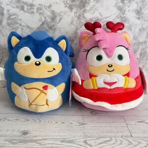 Squishmallows 8″ Amy Rose & Sonic The Hedgehog Valentine Plush 2026 - Bundle